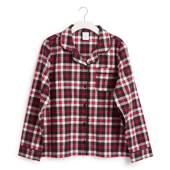Vera Bradley Button Up Flannel Cotton Pajama Top Size 2x NWT - Picture 1 of 7